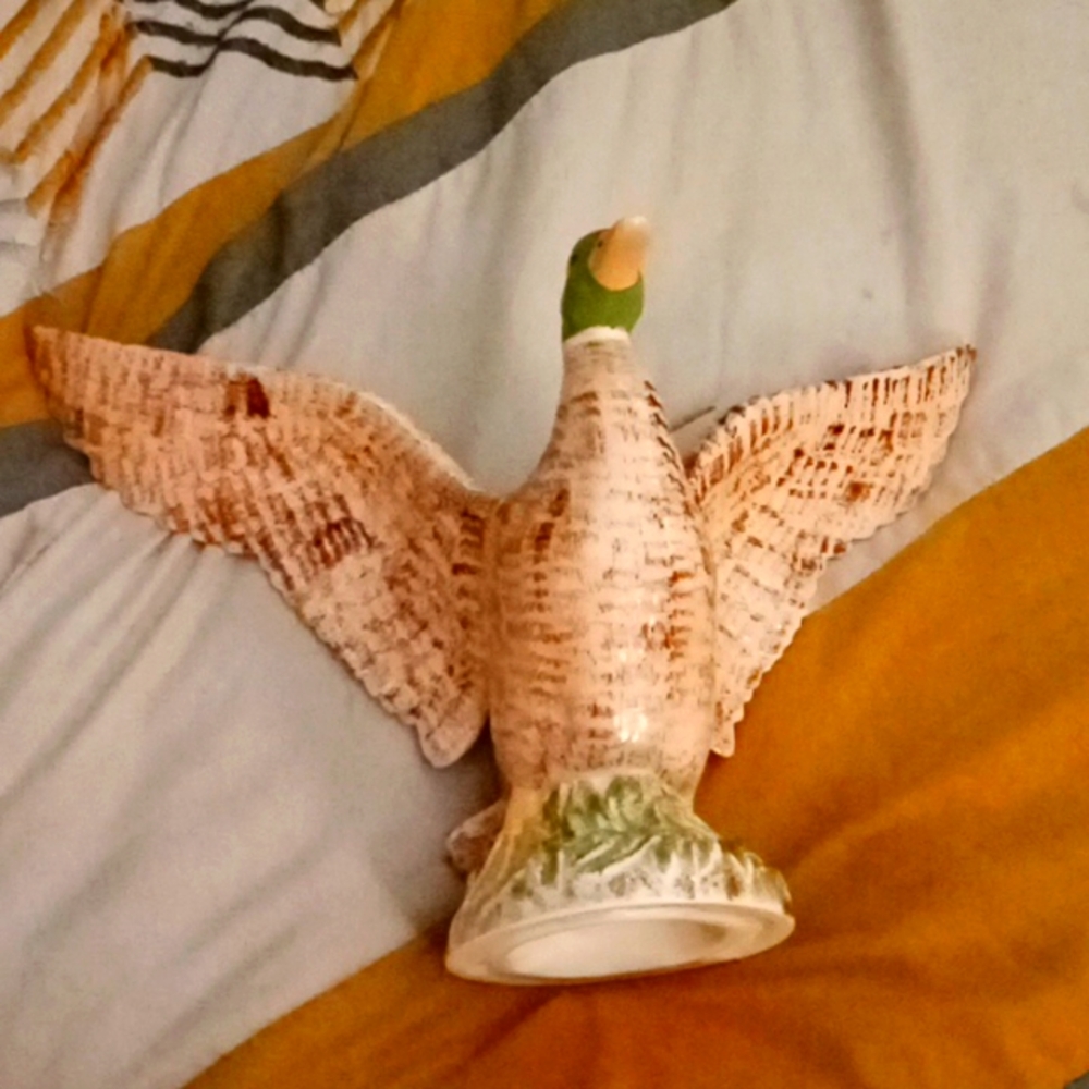 Glass mallard duck decoration